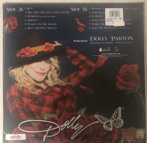 DOLLY PARTON RUN ROSE RUN LP BLUE OPAQUE VINYL EXCLUSIVE NEW SEALED - Picture 4 of 4