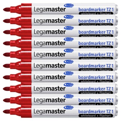 10 Legamaster TZ 1 Whiteboard- und Flipchart-Marker rot 1,5 - 3,0 mm