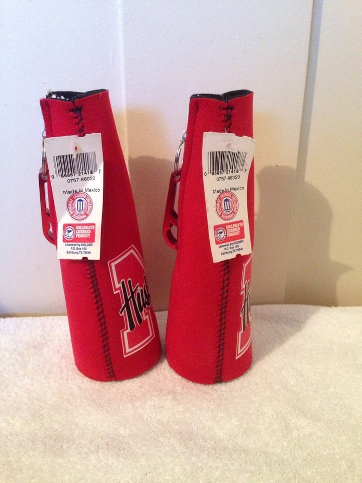 Nebraska Huskers Red Bottle Holder with opener - Image 4 of 4