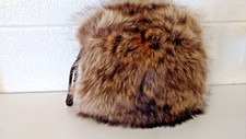 SUPERB VINTAGE SILVER FOX FUR MUFF - in excellent condition