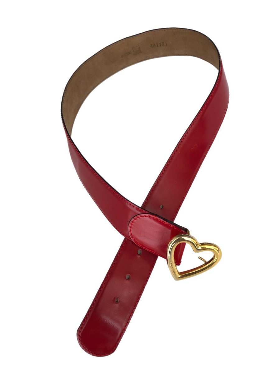 小物 THE RED THREAD S heart belt MOSCHINO Redwall Vintage