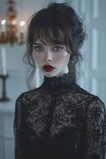 Gothic Girl Women Canvas Picture Print Wall Art