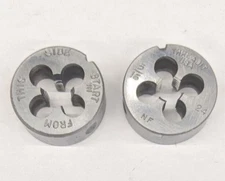 2 Threadit 5/16"-24 NF Round Dies 1" OD Solid Die CS Carbon Steel USA
