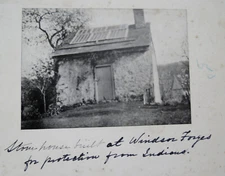 STONE HOUSE BUILT at WINDSOR FORGES For Protection From Indians Old Photo Print