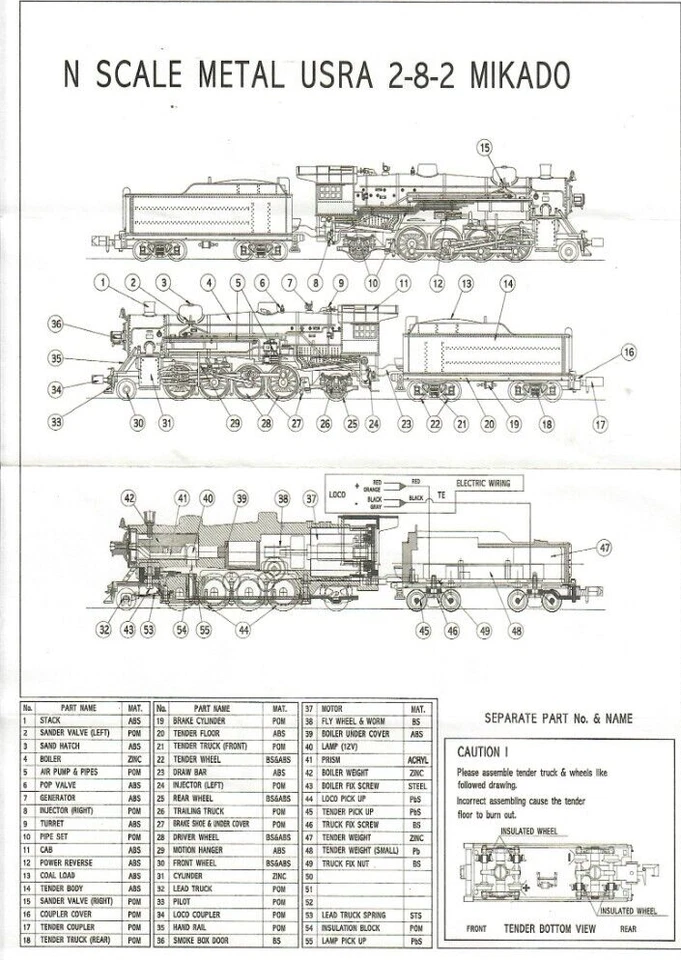 N Model Power 87570 Mikado 2-8-2 Undecorated (Tested) - Image 4 of 4