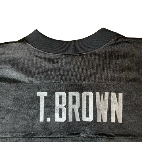 Raiders Tim Brown NFL Jersey Large Mens Vintage Reebok Black Oakland Los Angeles - Picture 8 of 8