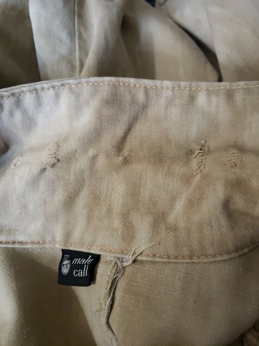 Vtg Male Call Embroidered Shirt Mens Large? Canvas Cotton Eagles Canada Hippie - Picture 7 of 8