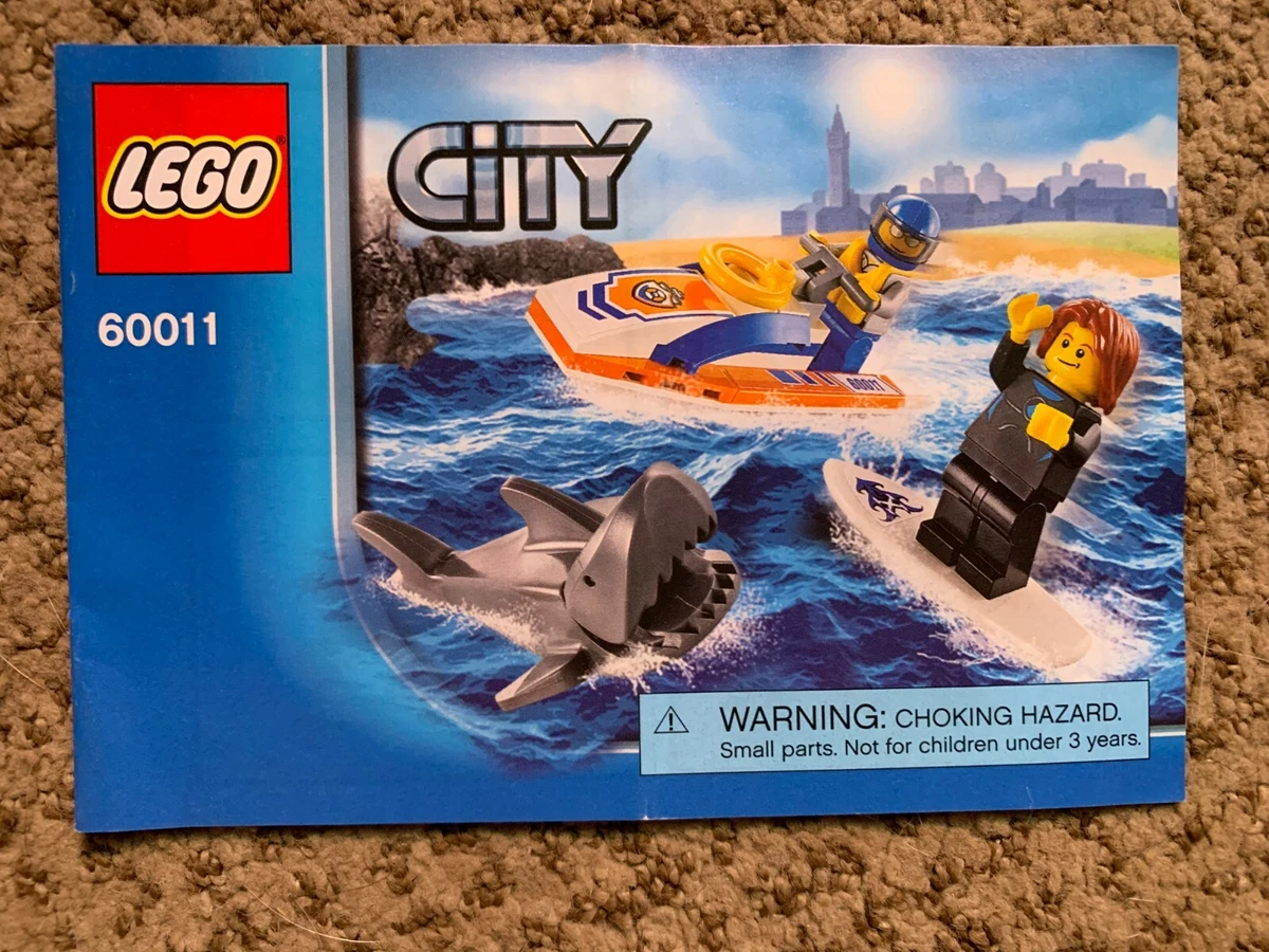 LEGO CITY 60011 SURFER RESCUE SHARK INSTRUCTION BOOKLET MANUAL ONLY