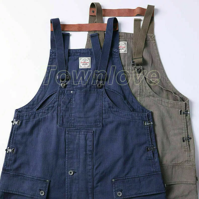 Red denim deals overalls mens