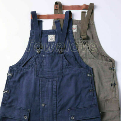 Red Tornado Naval Dungaree Army Vintage Herringbone Men Overalls