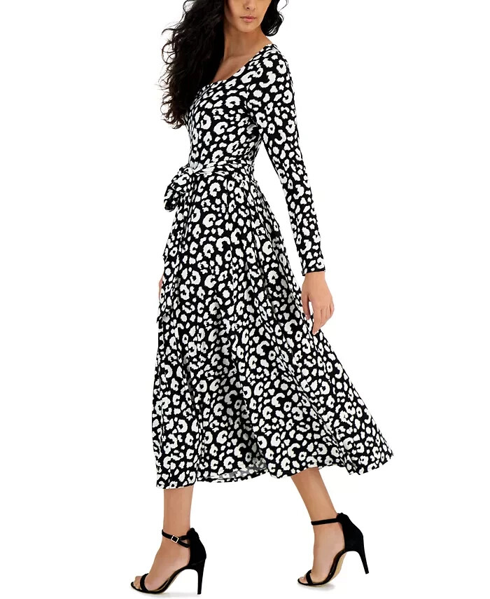 knee length dresses for ladies Anne Klein Tie Waist Midi Shirtdress, 0 / Blue main image 0