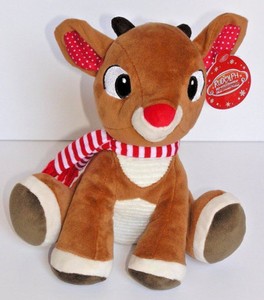 Rudolph the Red-Nosed Reindeer Plush Doll, Toy 9 in, NWT
