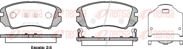 Remsa BremsbeläGe Bremsbelegsatz Vorne FüR Hyundai Coupe Sonata V KIA-image