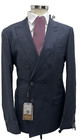 ABITO UOMO DOPPIO PETTO BLU TG 46 48 50 52 54 56 58 60 FRESCO LANA MADE IN ITALY