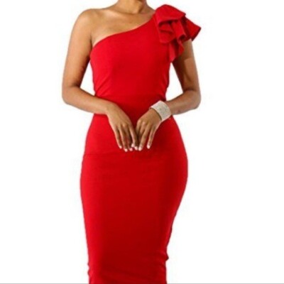 red sexy holiday dress Sexy Christmas Mini Dress Sequins Santa Claus Costume Red Fitted Party Dress, Red / M main image 1