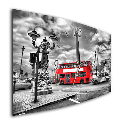 BM Wanduhr Funkwanduhr Funk Wanduhr 50 cm x 25 cm geräuschlos