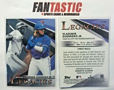 2021 Topps Finest Legacies Insert Card #FL-VGJ Vladamir Guerrero Jr. / R Alomar