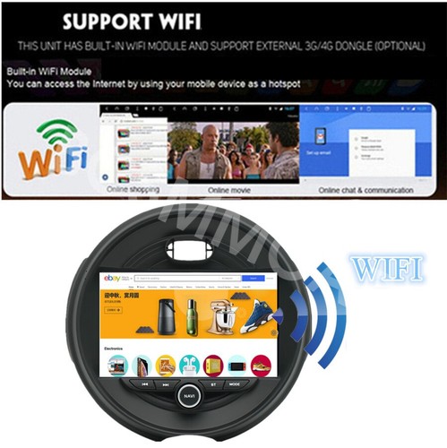 Touch Screen 9in Stereo Radio GPS WIFI Fit For BMW Mini Cooper F55 F56 2014-2021 - Picture 4 of 24