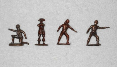 PlayMe - (x4) Bronze Metal Soldiers - 2 Inch Figures - Spain - Set Of Four