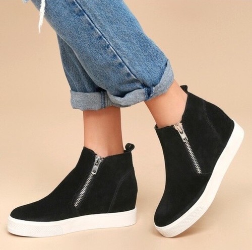steve madden wedgie suede sneakers