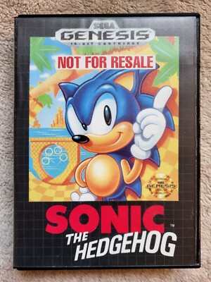 Sonic the Hedgehog 1 Not For Resale Edition Sega Genesis with