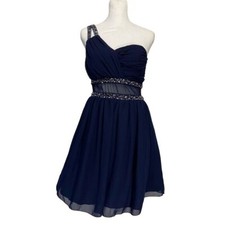 Jodi Kristopher navy dress junior 3 blue