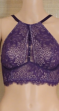 Vintage Victoria Secret Purple Corset Bra with beads 36C