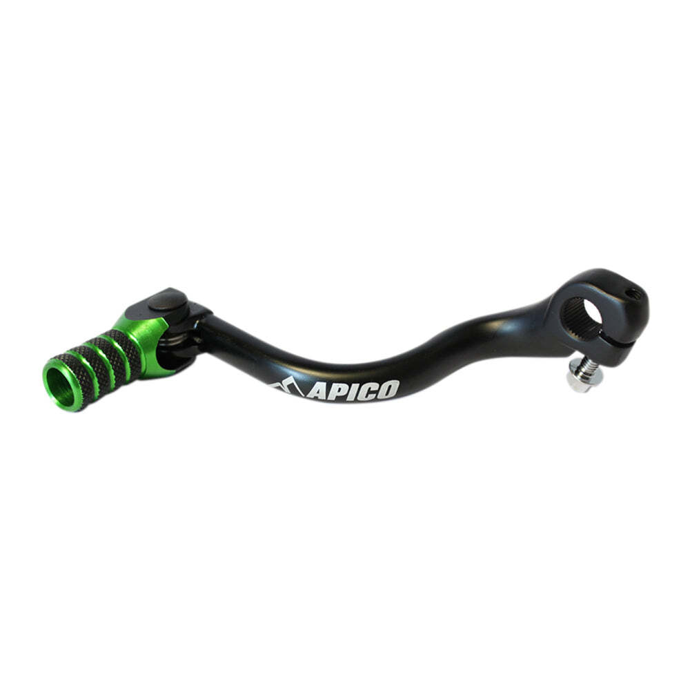 Apico Gear Lever Forged KAWASAKI KX125 94-02, KX250 94-08 Black/Green