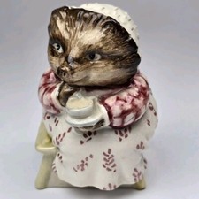 Vintage Beswick Beatrix Potter Figurine of "Mrs Tiggy Winkle" 'Takes Tea'