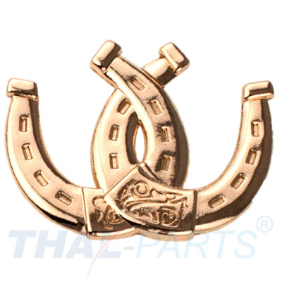 Concho #180 34mm x 27mm Western Reitsport Cowboy Doppel Hufeisen Gold Conchos