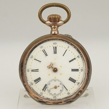 Rare Antique Silver Pocket Watch Men's no fusee duplex chronometer repeater RAR