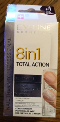 Eveline Cosmetics #1 Nail Care Brand 8 in 1 Total Action Silver Shine  Discripti