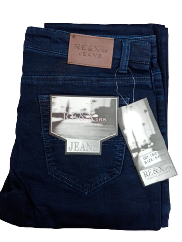 Pantaloni Jeans felpato Uomo Lungo pesante blu scuro Vita Alta Comodo denim  | eBay