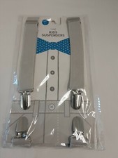Kids Suspenders Gray Clip-On/Elastic/Adjustable Straps Ages 3 BNWT 