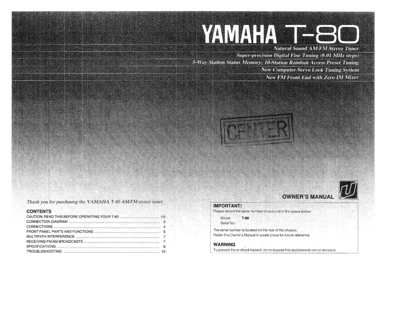 Yamaha T-80 vintage audio equipment - eBay listing photo 2