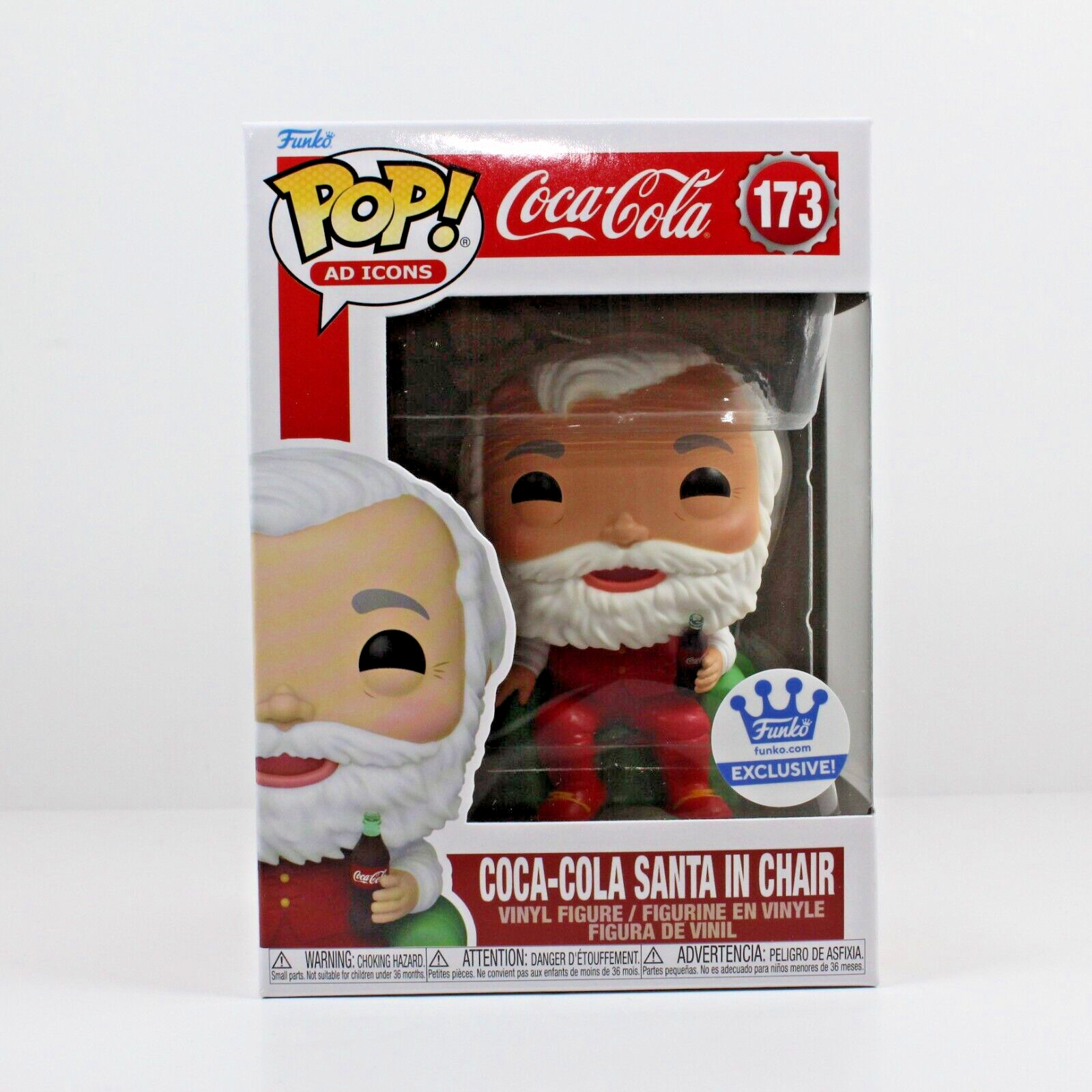 Funko Pop! Coca-Cola Santa In Chair #173 W/ Protector