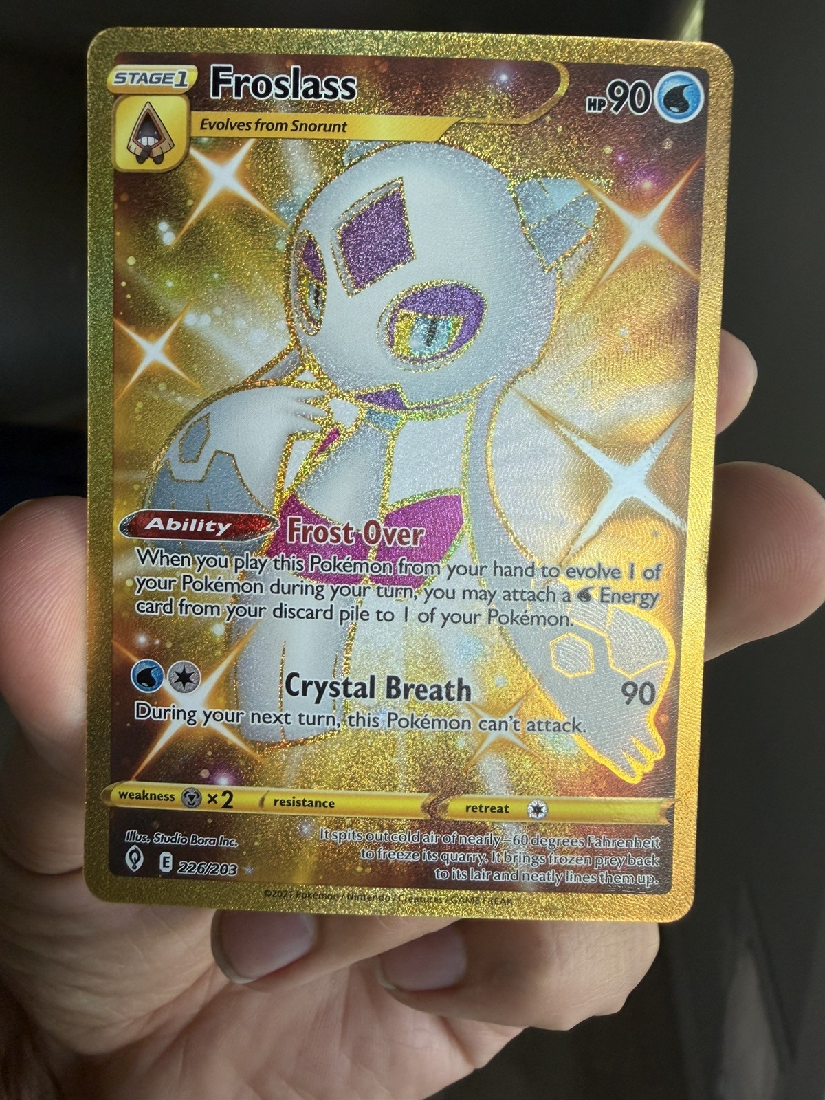 Pokémon TCG Froslass Evolving Skies 226/203 Holo Secret Rare