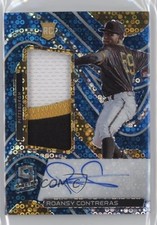 2022 Panini Chronicles Spectra Neon Blue Prizm 92/99 Roansy Contreras Auto u0h