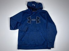 Under Armour Hoodie Men Small Blue Storm Loose Athletic Training Layer