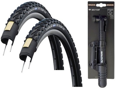 2x Schwalbe LAND CRUISER 28 x 1,75 (29'') Mountainbike Reifen + Baldys Minipumpe