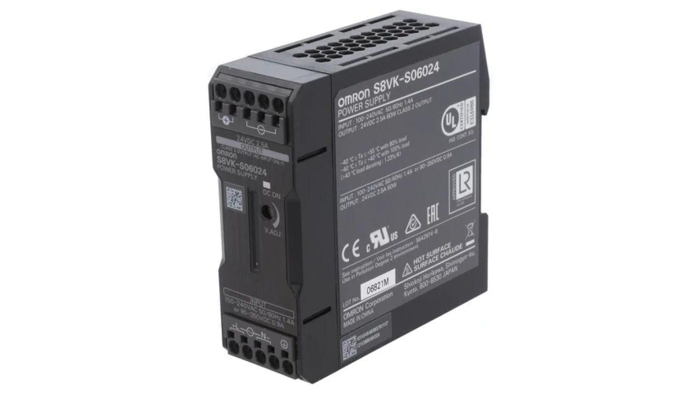 S8VK-S06024 Switching power supply for DIN rail 60W 24VDC 2.5A 85÷264VAC /T2UK