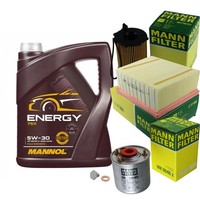 Inspektionspaket 5L Mannol Energy 5W-30 FüR Ford Fiesta VI B-Max 1.6 Tdci Mazda