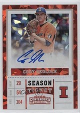 2017 Panini Elite Extra Edition Cracked Ice Ticket 18/24 Cody Sedlock Auto 0b5