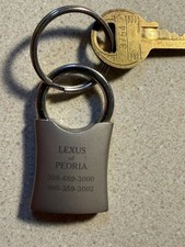 Lexus Valet Keychain Silver Tone Pull Apart Quick Release Detachable Key Ring