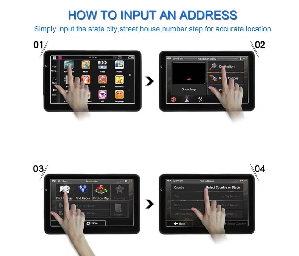 GPS Navigator for Car Truck RV 9'' HD Touchscreen, Latest 2025 Map with  - Image 2 of 4