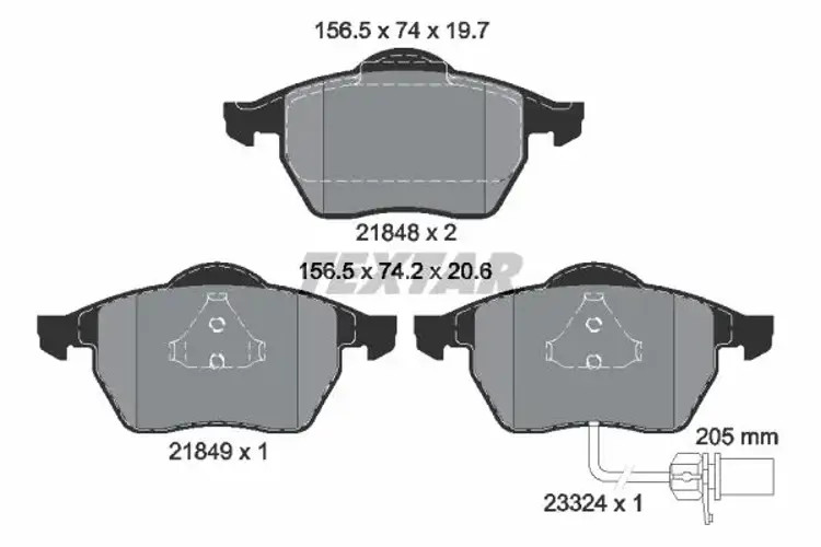 Brake pads 2184903 TEXTAR for VW FORD SEAT