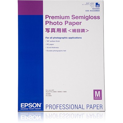 Epson Premium Semigloss Fotopapier DIN A2 250g/m�� 25 Blatt seidenmatt 250g/m��