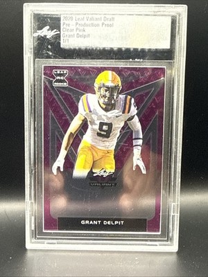 2020 Grant Delpit Clear Pink Leaf Reproduction, Proof 1/1 RC