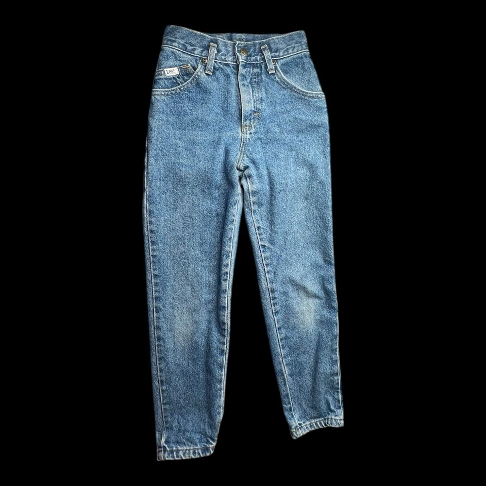 Jeans Lee años 80 vintage de cintura alta para niña talla 8 ajustados Foto 2 de 4