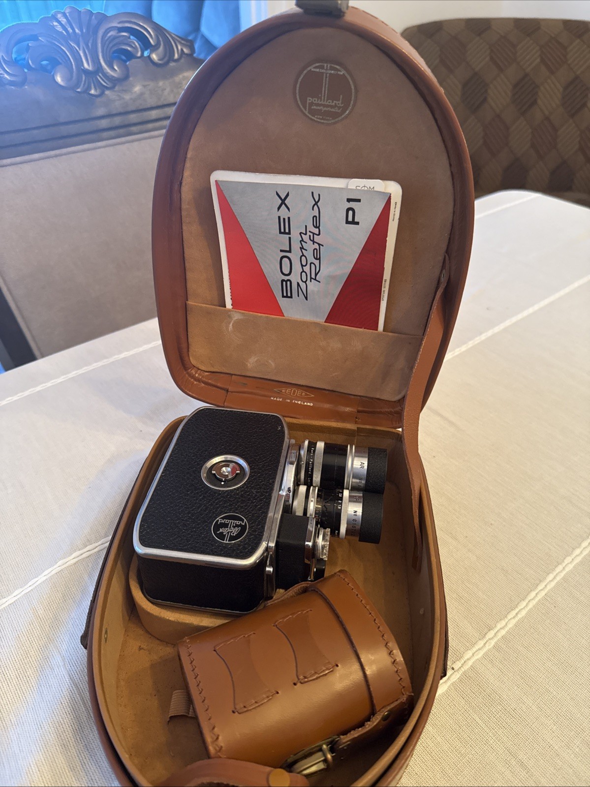 Vintage Paillard-Bolex Zoom Reflex P1 8mm Film Camera – Complete Set